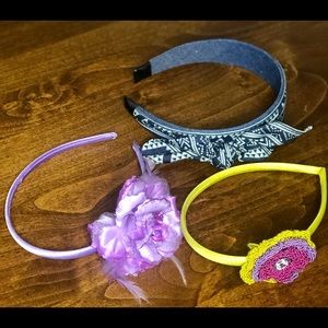 Set of 3 girls headbands. One size.